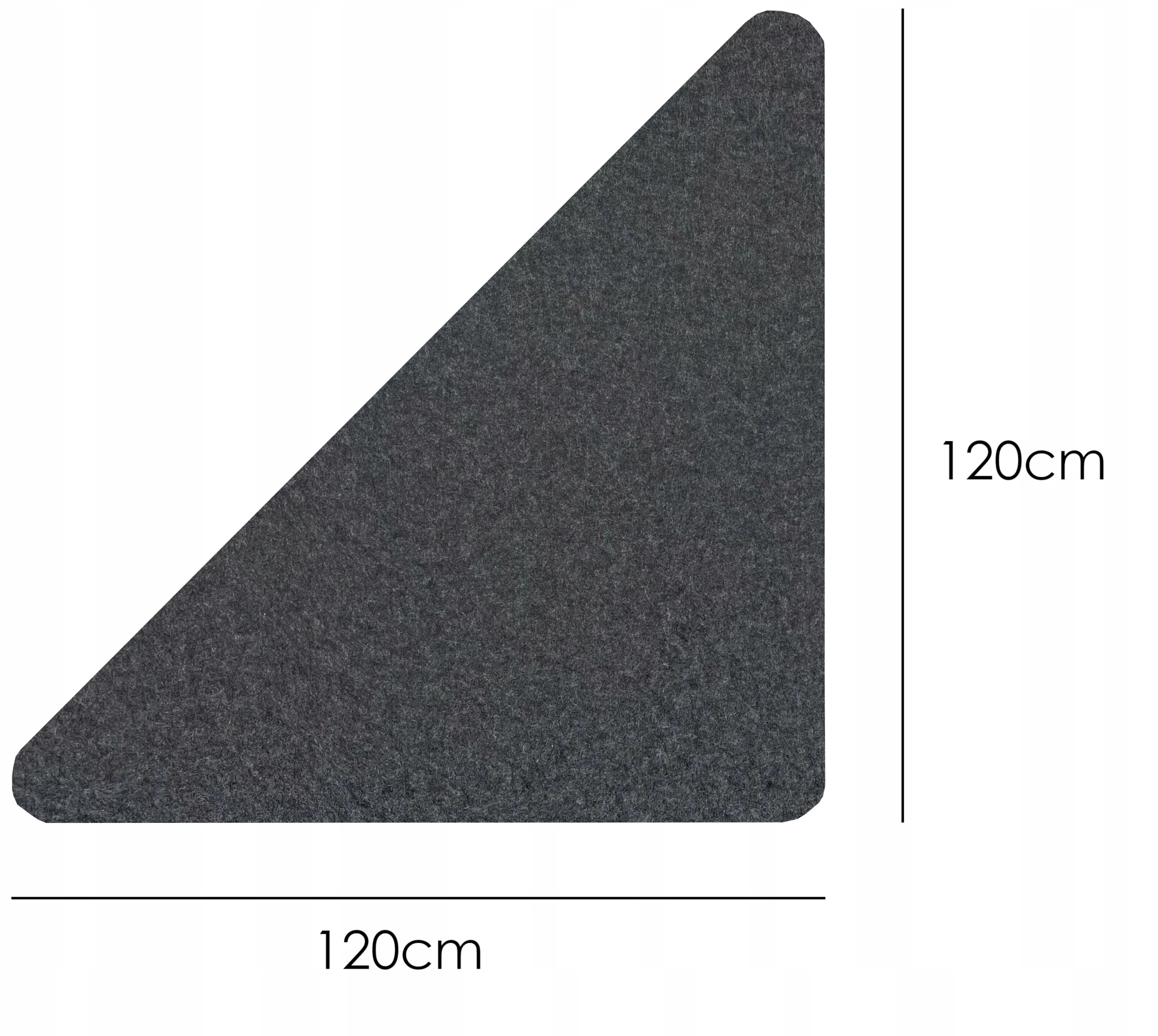 Suspended Ceiling Panels - Acoustic Felt TRIANGLE dimensions on white background Decormania EU
