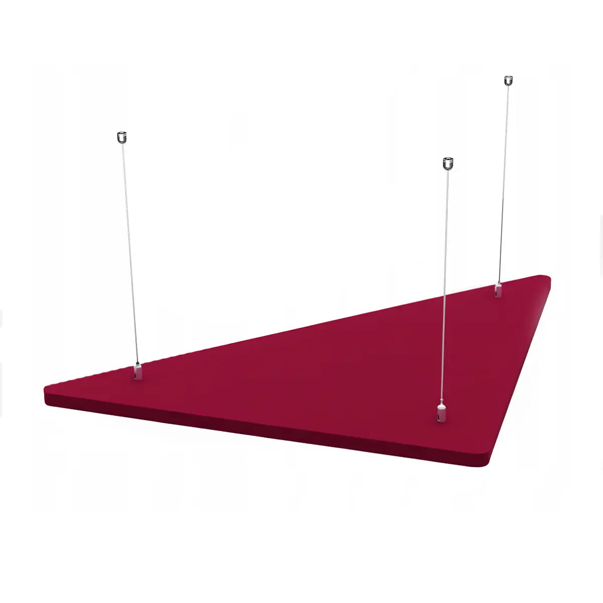 Suspended Ceiling Panels - Acoustic Felt TRIANGLE wine on white background Decormania EU