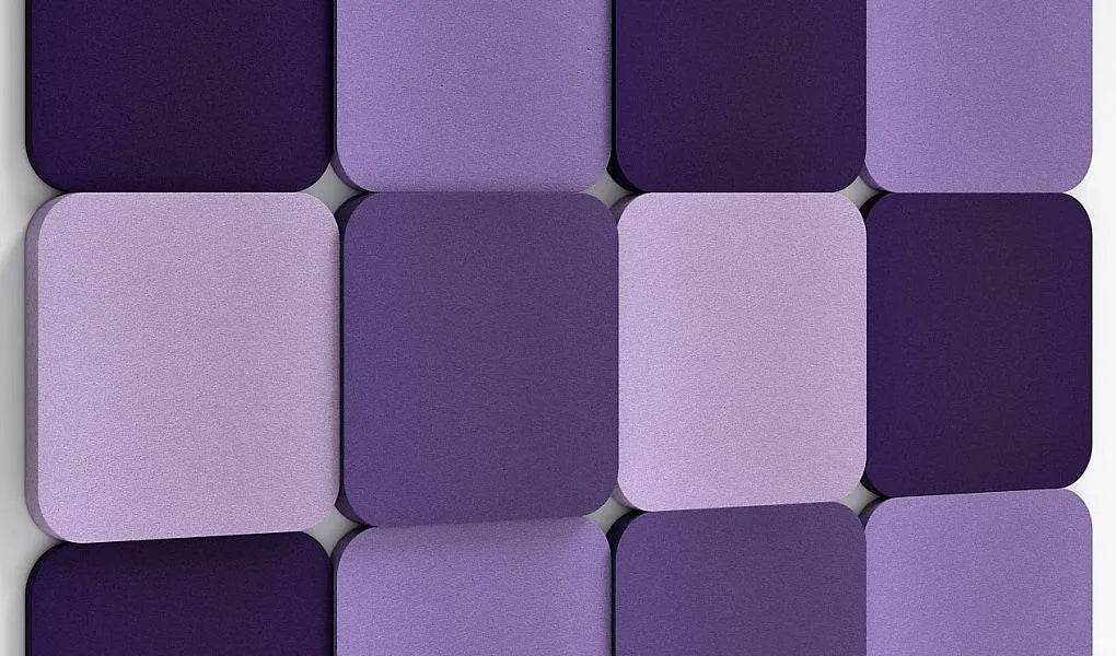 TELE L Soft Acoustic Wall Panel purple composition Decormania.eu