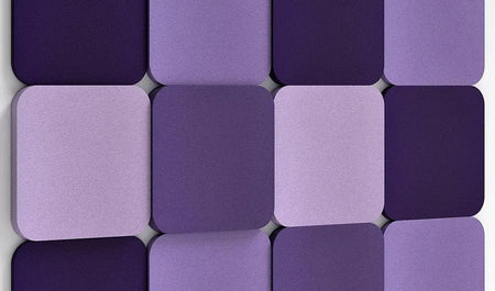 TELE L Soft Acoustic Wall Panel purple composition Decormania.eu