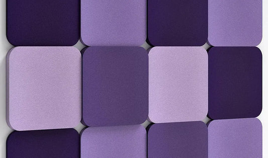 TELE L Soft Acoustic Wall Panel purple composition Decormania.eu