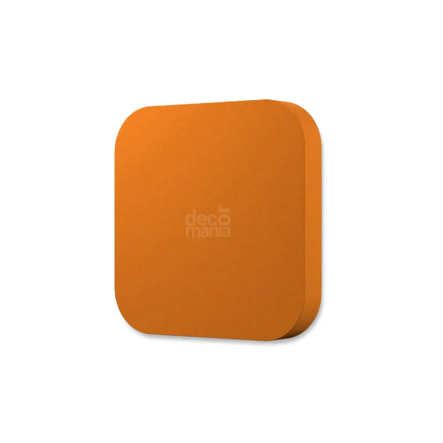 TELE M Soft Acoustic Wall Panel-Soft-tele-M-neon-orange-with-logo-DecorMania.eu