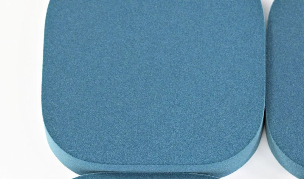 TELE S Soft Acoustic Wall Panel blue panel closeup DecorMania.eu