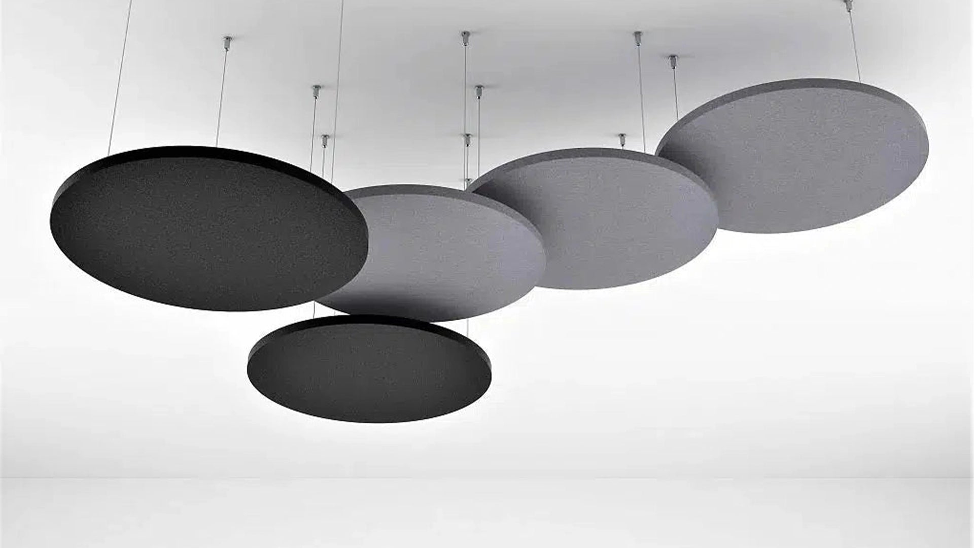 Dot AIR Acoustic Suspended Ceiling Panel grey composition on white background Decormania.eu