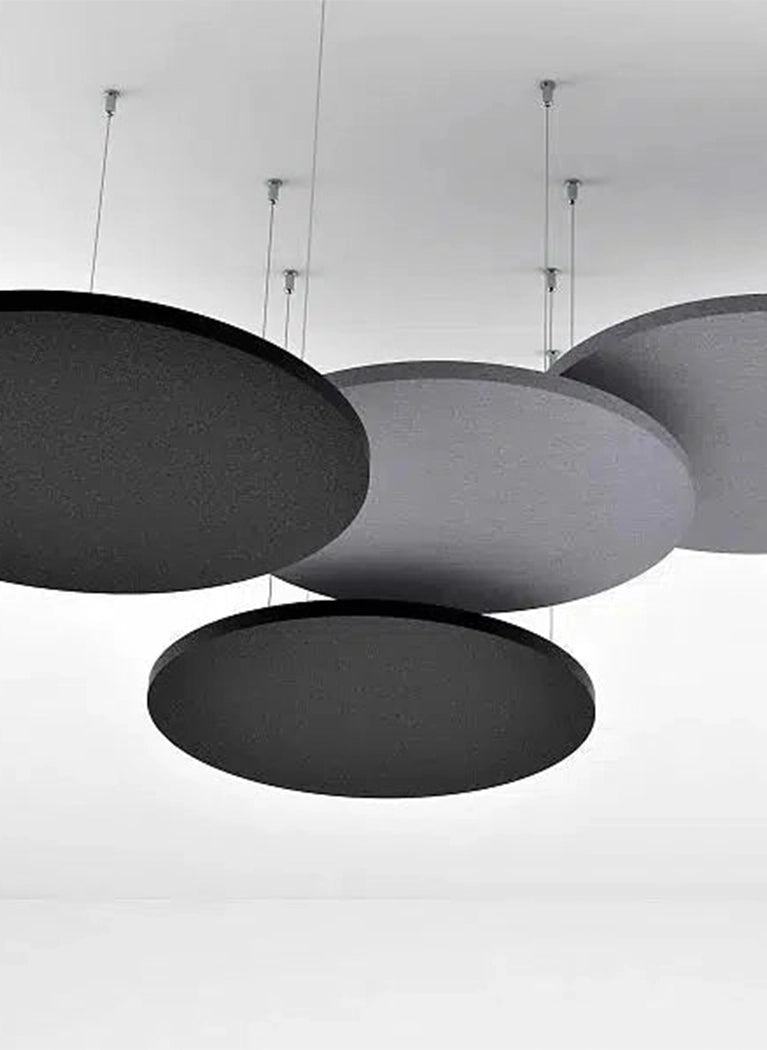 Dot AIR Acoustic Suspended Ceiling Panel grey composition on white background Decormania.eu