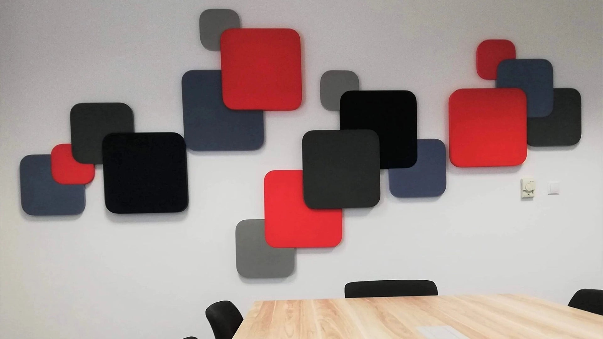 Soft Acoustic Wall Panels FLuffo on white wall