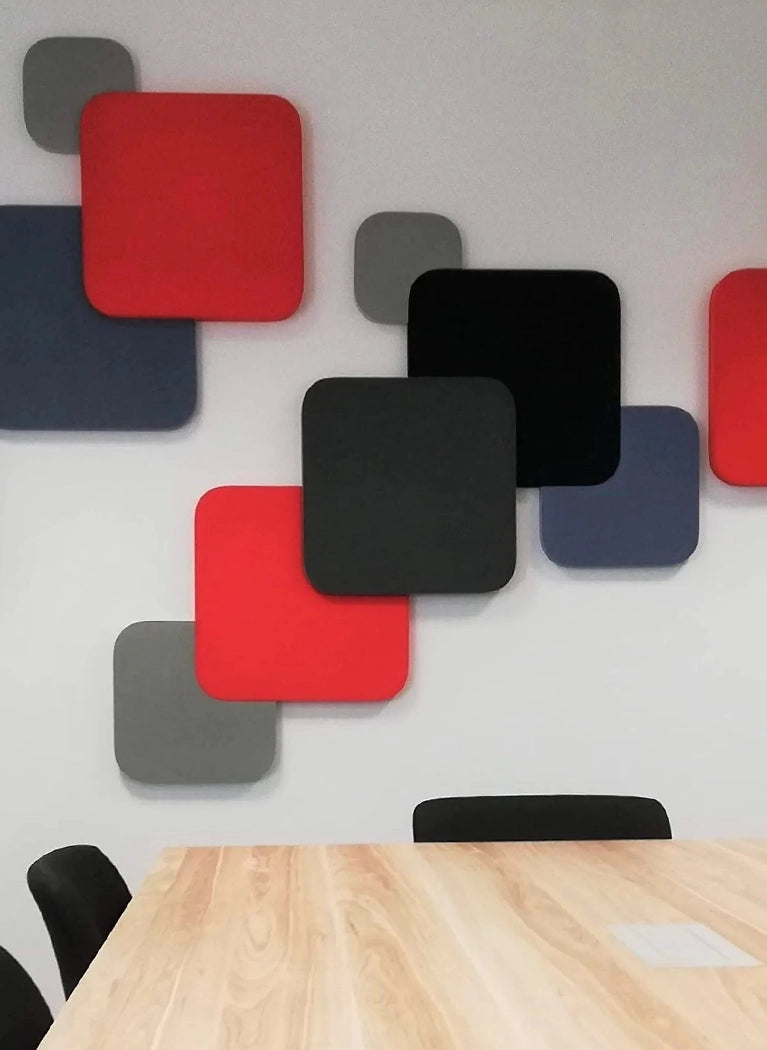 Soft Acoustic Wall Panels FLuffo on white wall