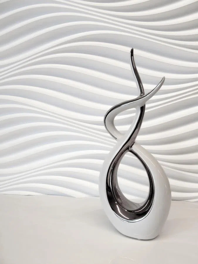 THE WIND Polystyrene Wall Art – 3D Decorative Panels as white colour textured background DecorMania.eu