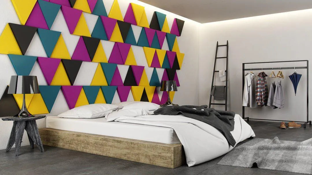 TRIADA Soft Acoustic Wall Panel in bedroom interior DecorMania.eu