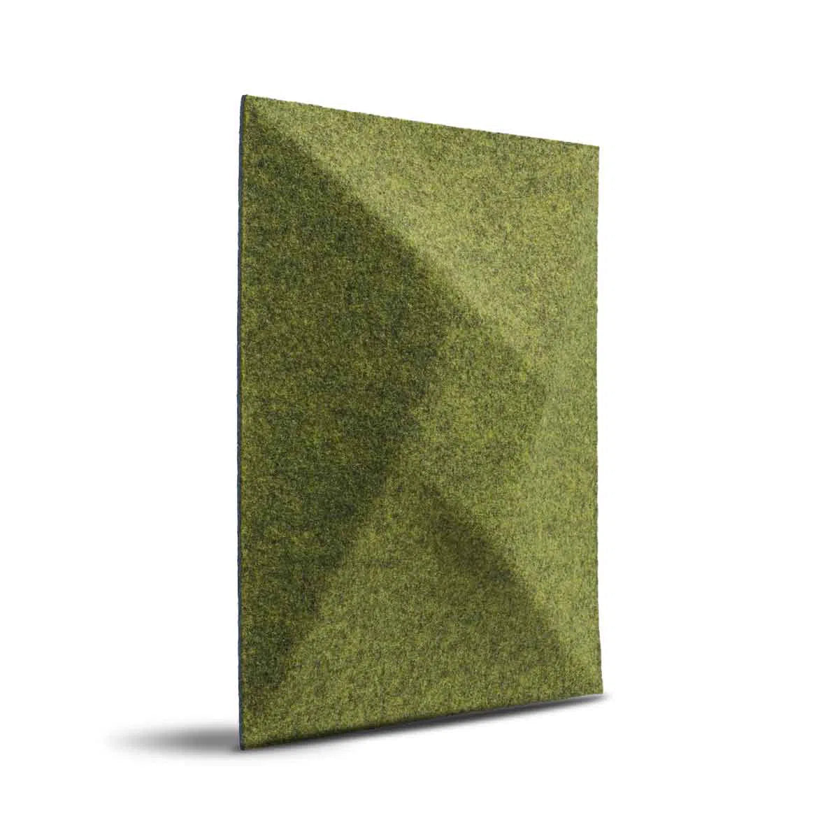 TWIST 3D Acoustic Felt Wall Panels OLIVE on white background DecorMania.eu