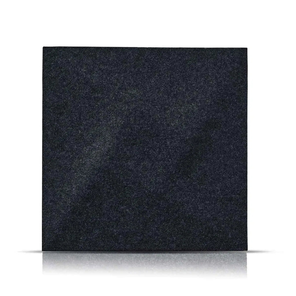 TWIST Acoustic 3D Felt Wall Panels BLACK on white background DecorMania.eu