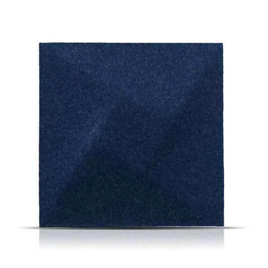 TWIST Acoustic 3D Felt Wall Panels NAVY on white background Decormania.eu