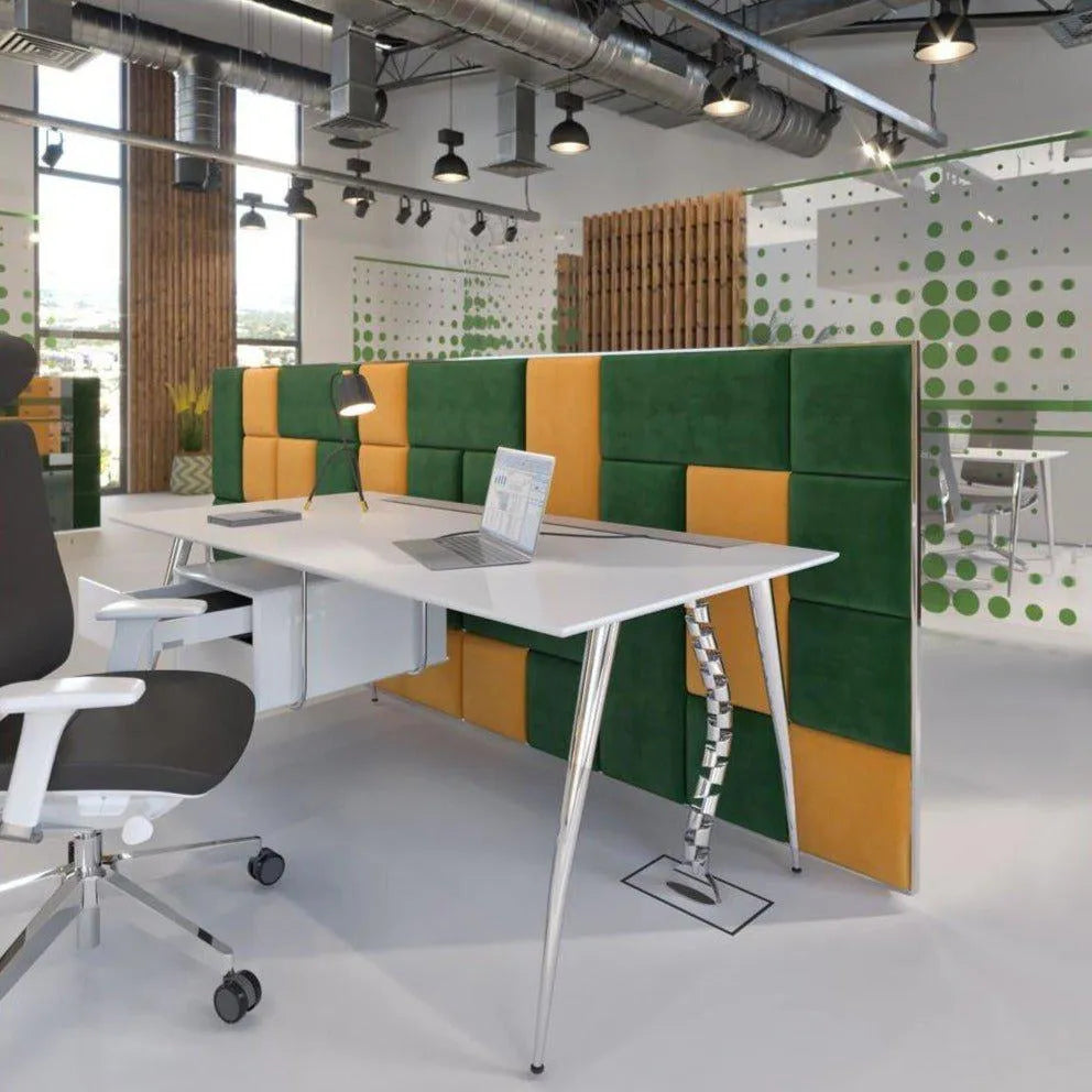 Upholstered Wall Panels 60x30 cm in office interior DecorMania.eu