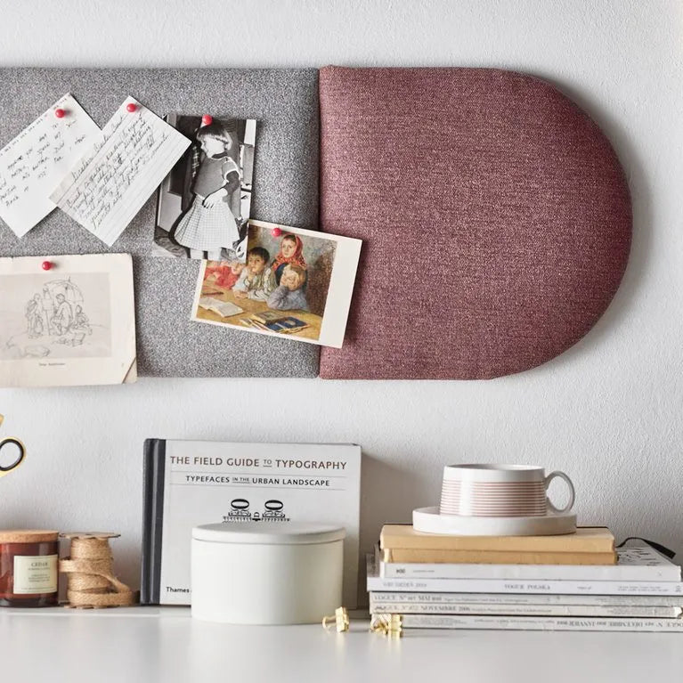 Upholstered Wall Panels Oval 30x30 cm set of panels above desk DecorMania.eu