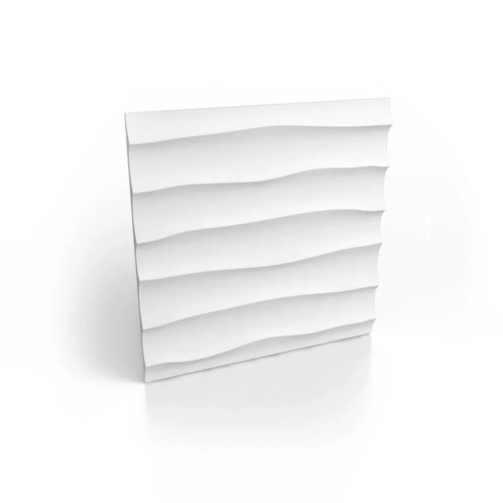 WAVES Polystyrene Wall Art – 3D Decorative Panels on white background DecorMania.eu
