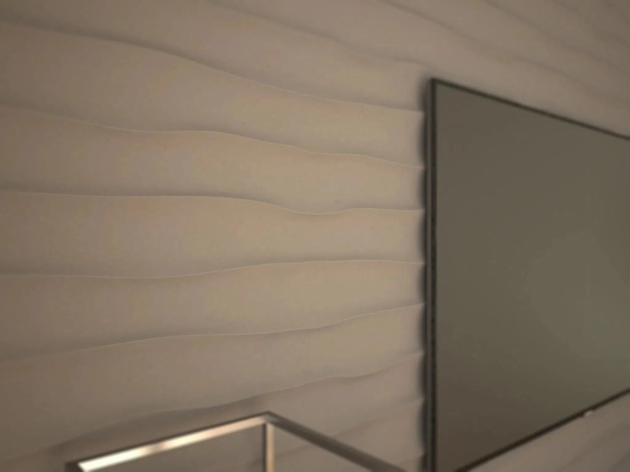 WAVES Polystyrene Wall Art – 3D Decorative Panels beige colour texture closeup DecorMania.eu