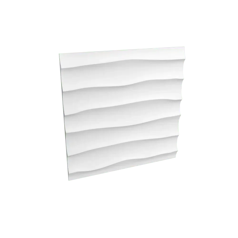 WAVES Polystyrene Wall Art – 3D Decorative Panels on transparent background DecorMania.eu
