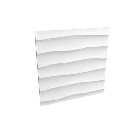WAVES Polystyrene Wall Art – 3D Decorative Panels on transparent background DecorMania.eu