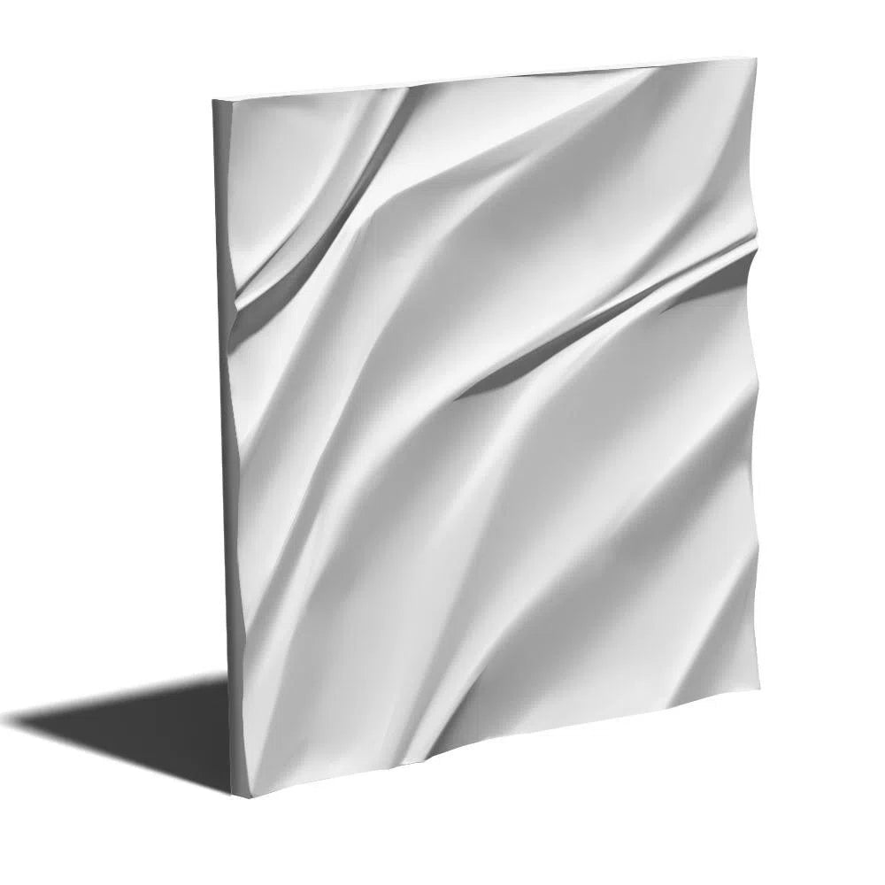 WAVES Gypsum 3D Wall Panels on white background DecorMania.eu