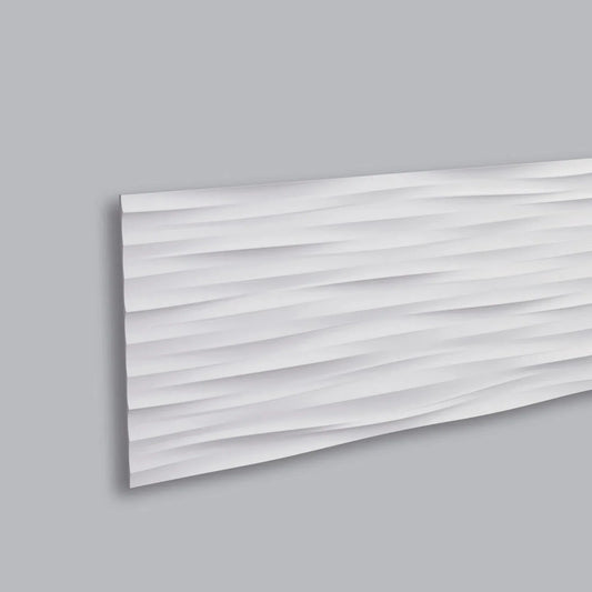 WAVE 3D Polyurethane Wall Art Panel on grey background DecorMania.eu