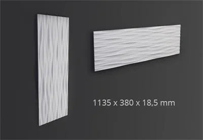WAVE 3D Polyurethane Wall Art Panel on white background DecorMania.eu