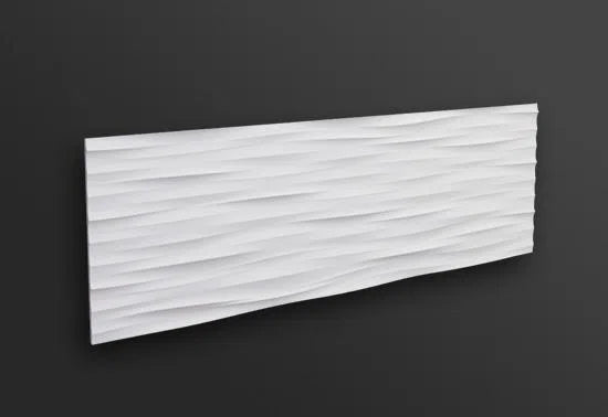 WAVE 3D Polyurethane Wall Art Panel on grey background DecorMania.eu