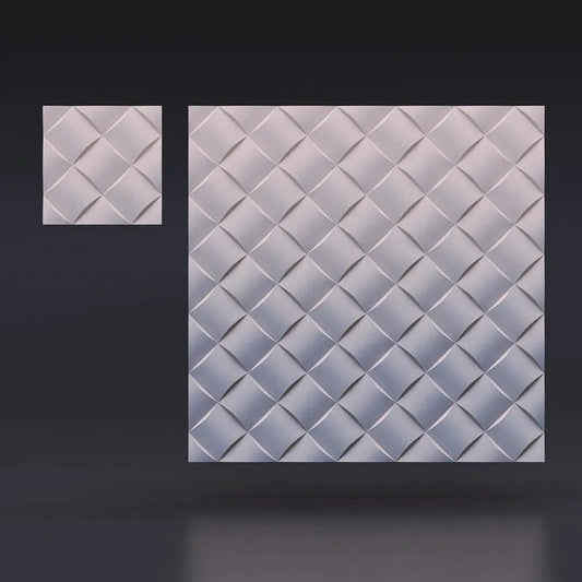 WICKER Gypsum 3D Wall Panels on grey colour background DecorMania.eu