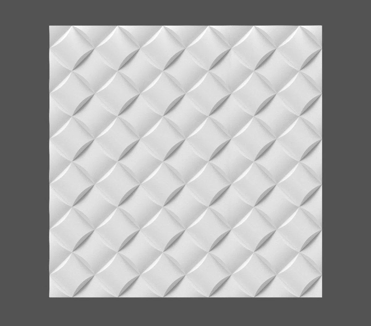 WICKER Gypsum 3D Wall Panels on grey background DecorMania.eu