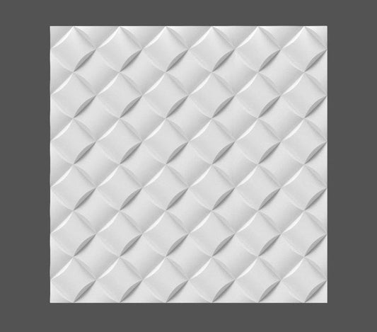WICKER Gypsum 3D Wall Panels on grey background DecorMania.eu