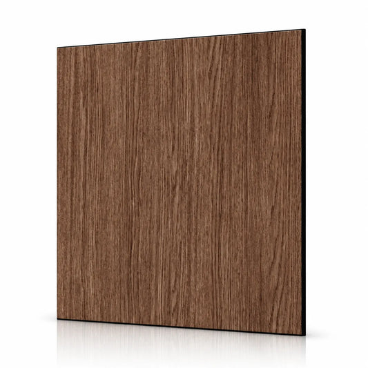 Walnut GrooveCraft MDF wall panel with black MDF core