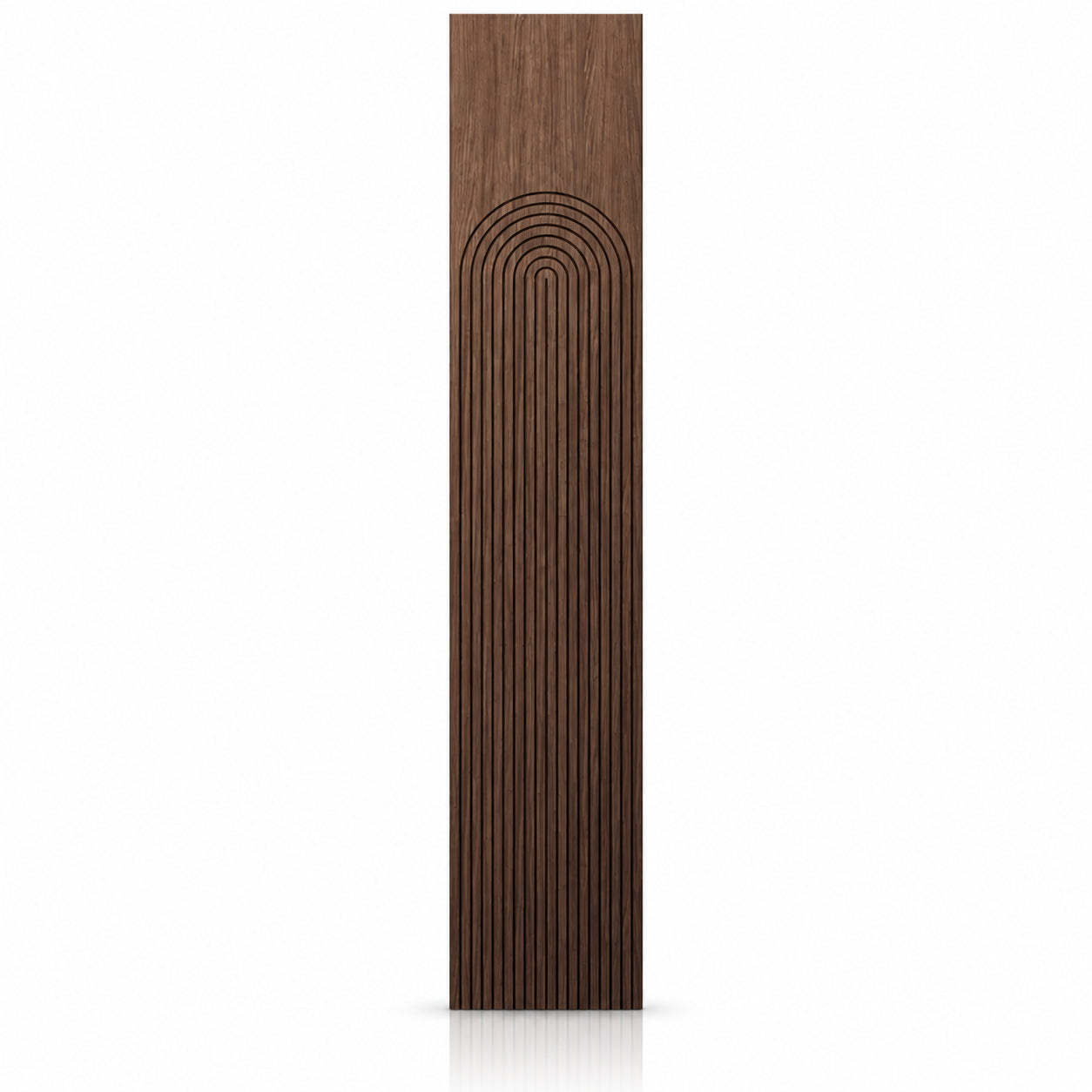Walnut GrooveCraft Model 11 MDF wall panel 275 x 50 cm front view