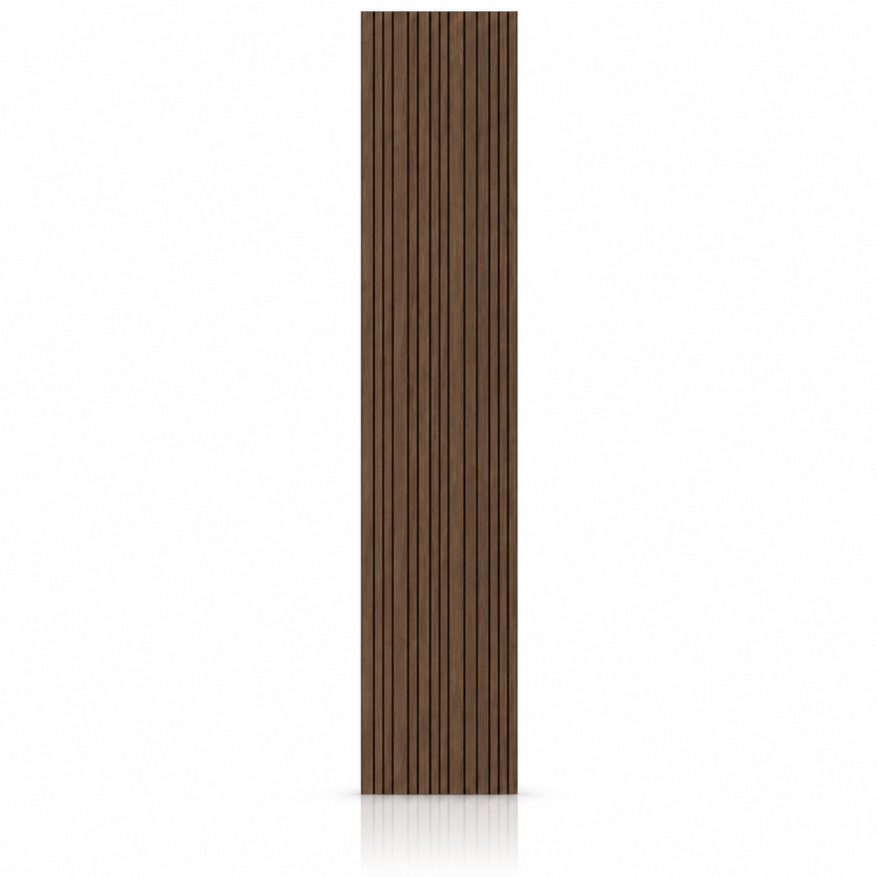 Walnut GrooveCraft Model 13 MDF wall panel 275 x 50 cm front view