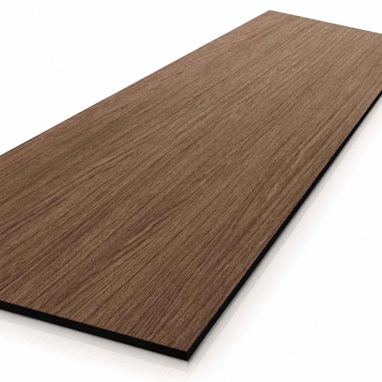 Close-up of Walnut GrooveCraft MDF panel with wood veneer finish