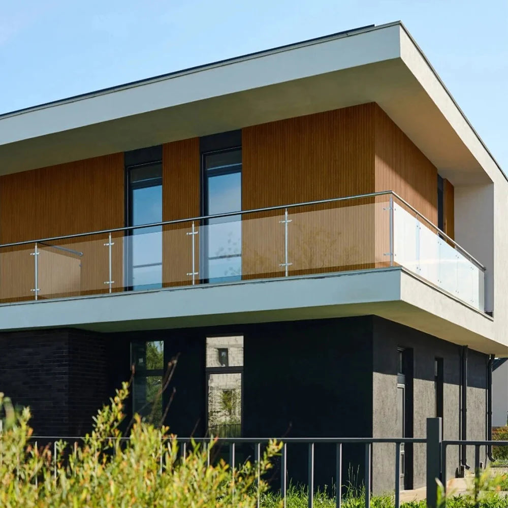 Wood Texture Flexible Wall Panels LINE WINCHESTER on house elevation Decormania.eu