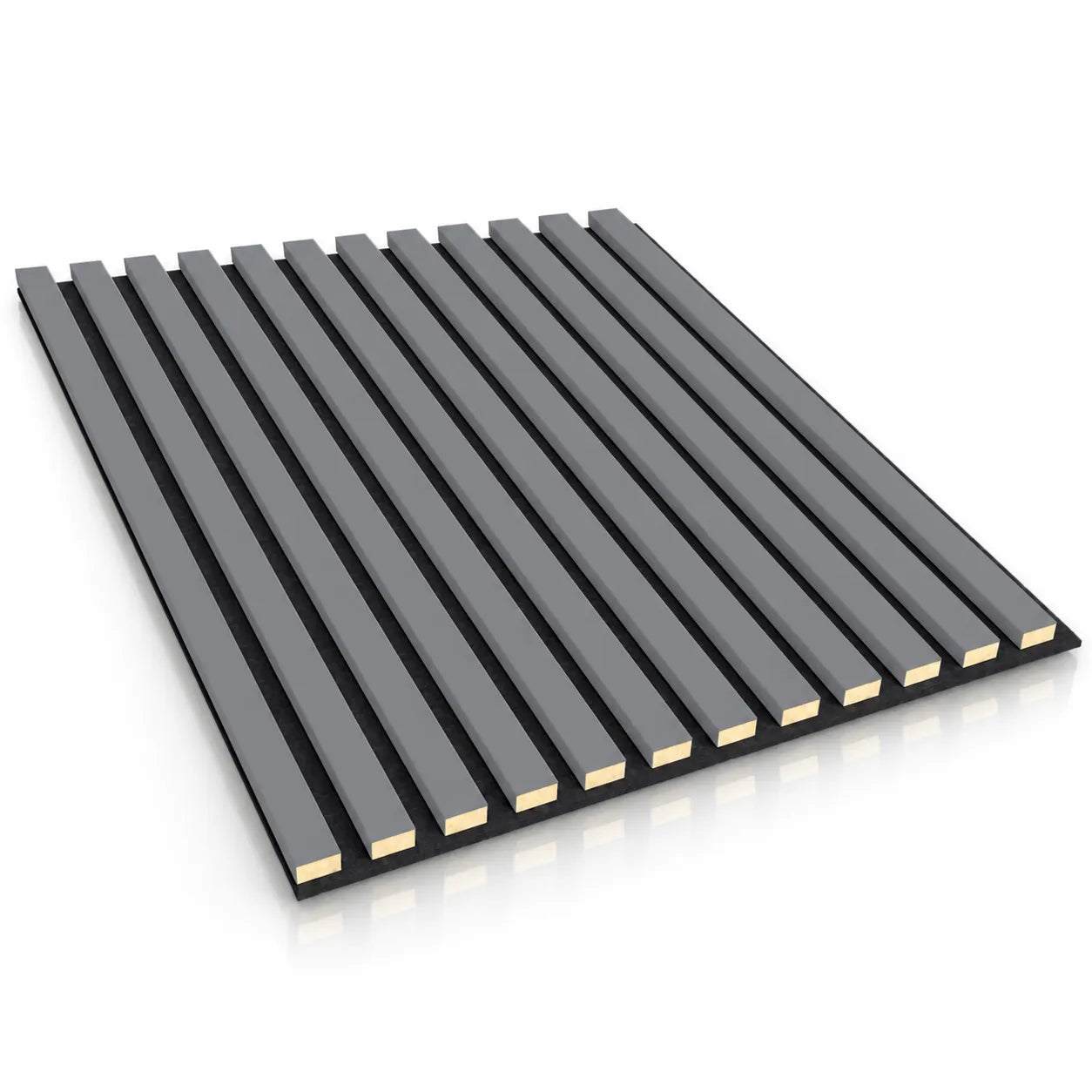 Grey Wall Slats acoustic panel with black felt backing