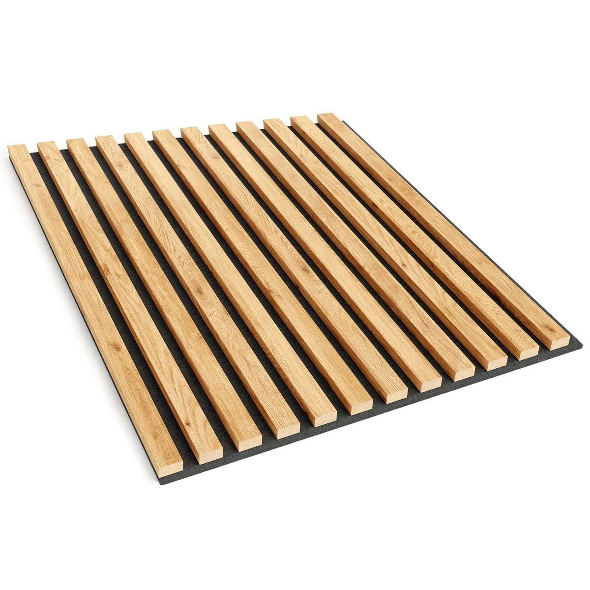 Wooden Acoustic Panels - NATURAL OAK Wall Slats on white background DecorMania.eu