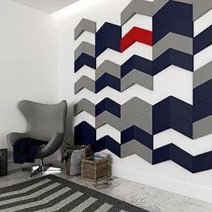 CHEVRON Acoustic Soft 3D Wall Panel accent wall Decormania.eu