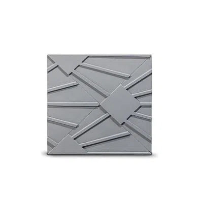 Concrete 3D Tile ANDROMEDA Grey - Box of 12 - DecorMania.eu