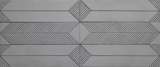 Concrete 3D Tile SAGITA Dark Grey - Box of 8 - DecorMania.eu