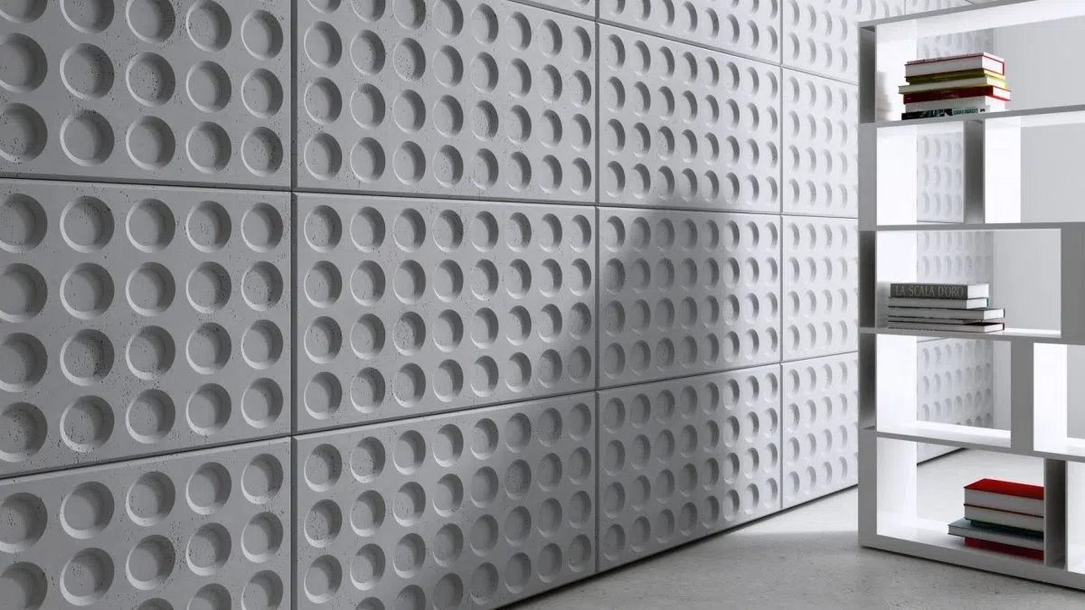 Concrete 3D Wall Panel CONNECT accent wall DecorMania.eu