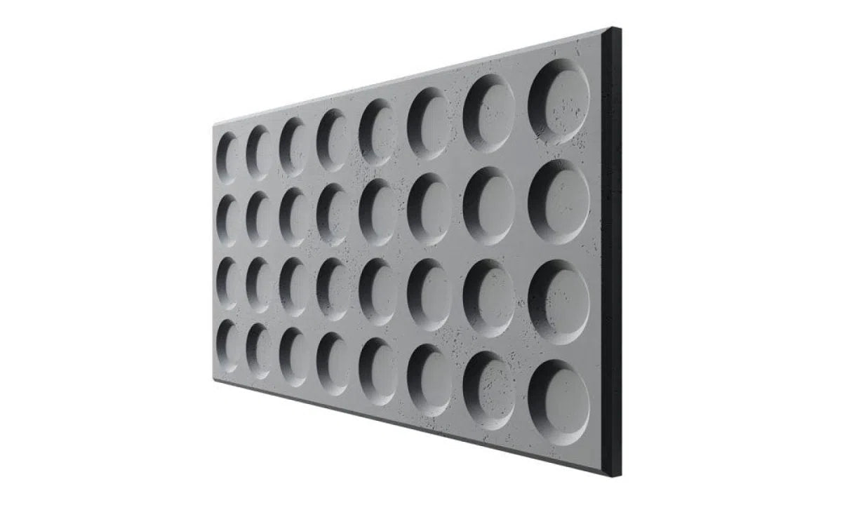 Concrete 3D Wall Panel CONNECT on white background DecorMania.eu