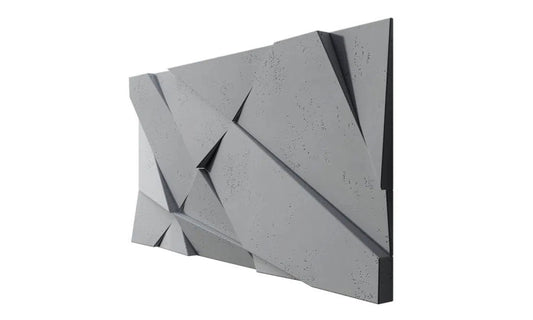 Concrete 3D Wall Panel CRYSTAL on white background DecorMania.eu