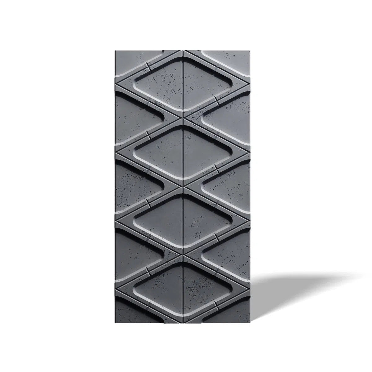 Concrete 3D Wall Panel DIAMONDS on white background DecorMania.eu