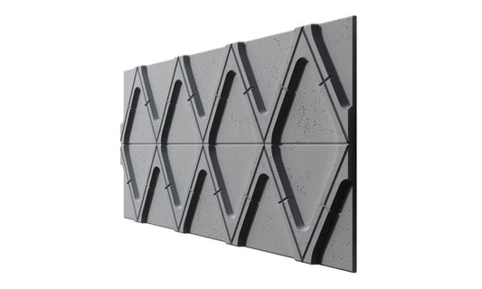 Concrete 3D Wall Panel DIAMONDS on white background DecorMania.eu