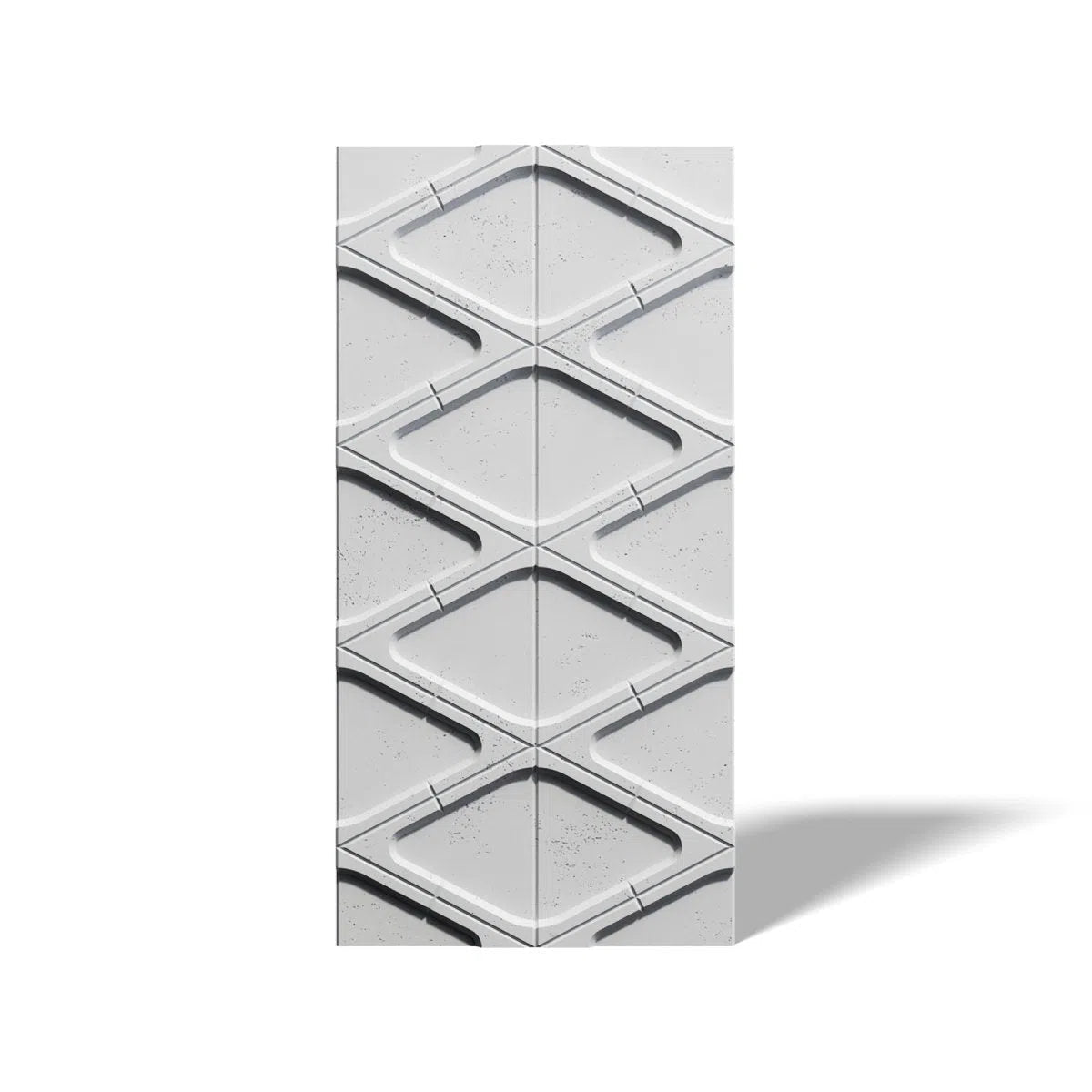 Concrete 3D Wall Panel DIAMONDS on white background DecorMania.eu