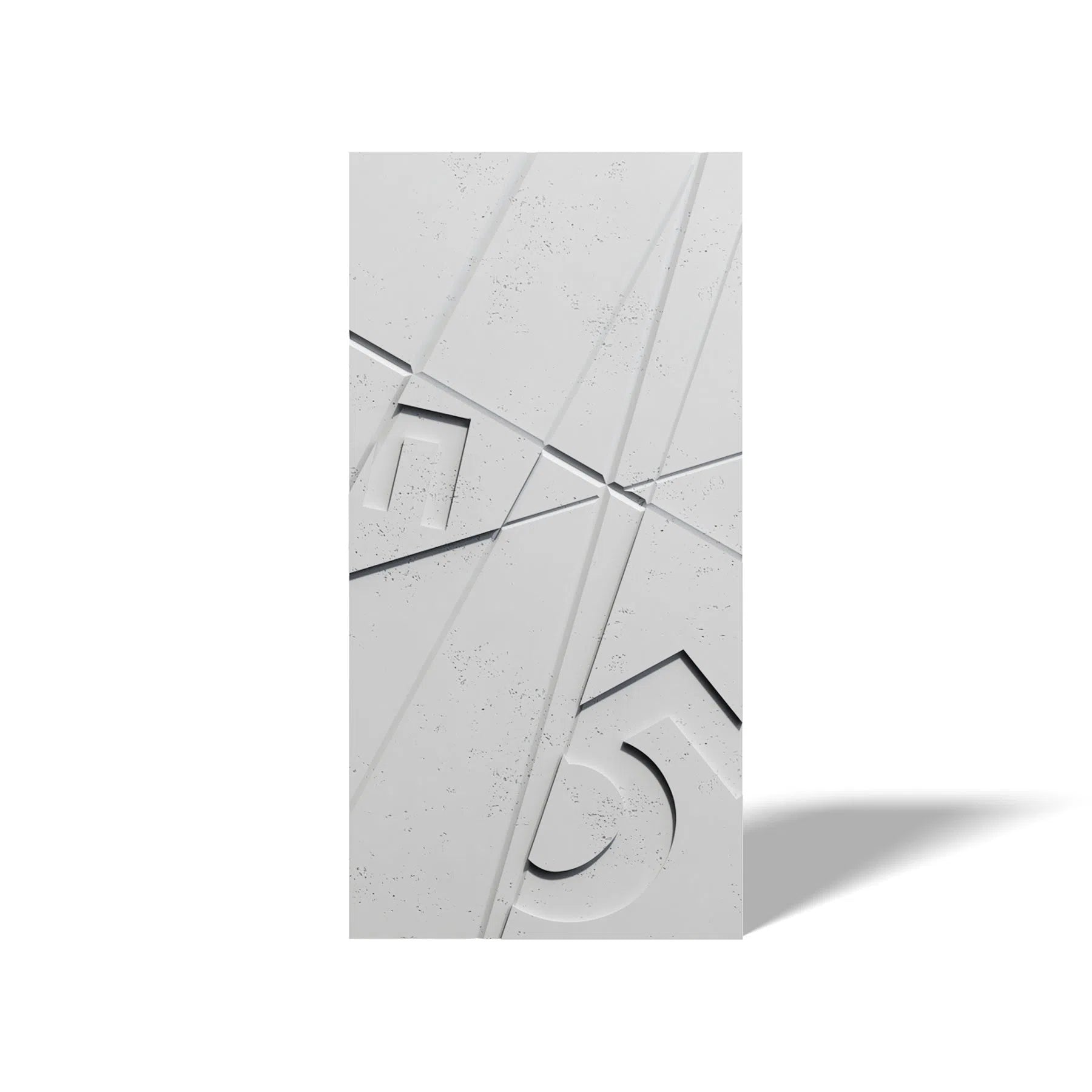Concrete 3D Wall Panel GRAPHICS on white background DecorMania.eu