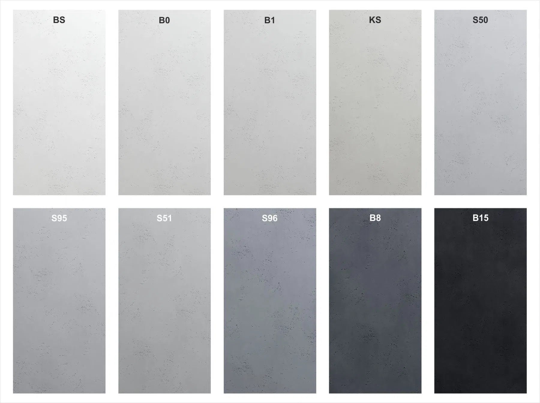 Concrete 3D Wall Panel GRAPHICS swatches on white background DecorMania.eu