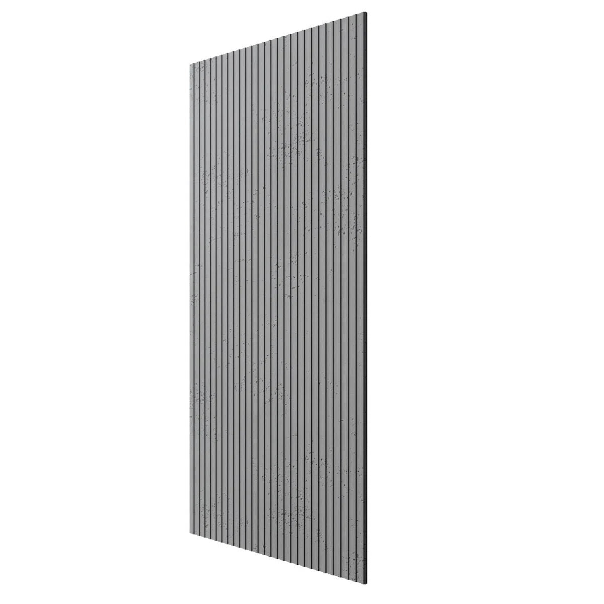 Concrete 3D Wall Panel GROOVE on white background DecorMania.eu