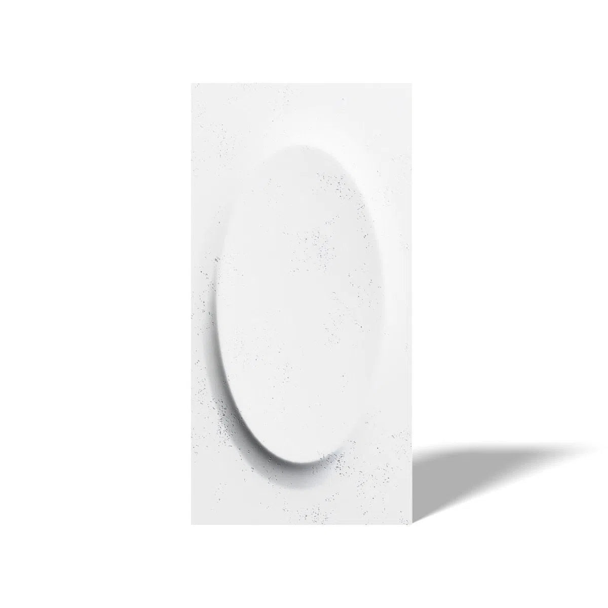 Concrete 3D Wall Panel OVAL on white background DecorMania.eu