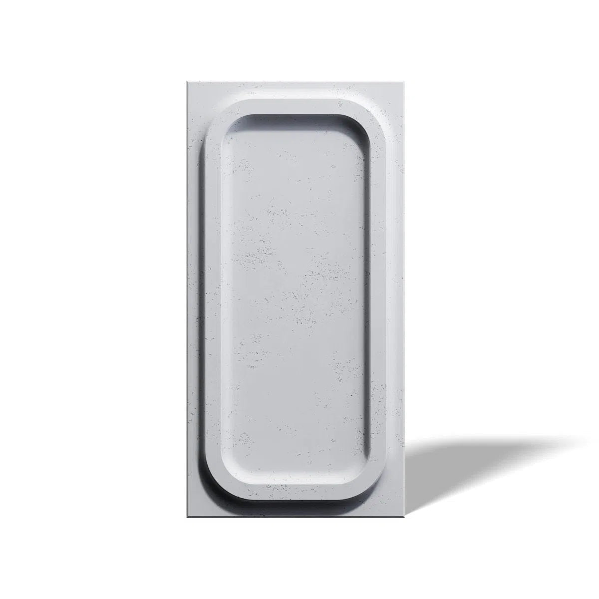 Concrete 3D Wall Panel PORTHOLE front view on white background DecorMania.eu